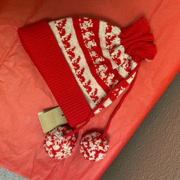 ❤️$195 Burberry Drawstring Wool/Cashmere Beanie NWT - Picture 3 of 5